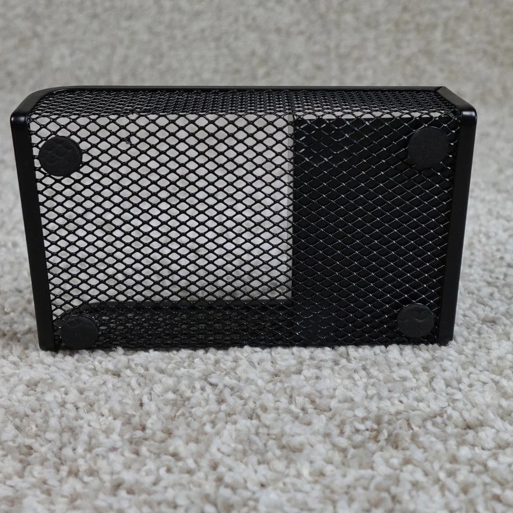 Pen+Gear Metal Mesh Desk Organizer Set 4 Pieces Black Letter Sorter Pencil Cup